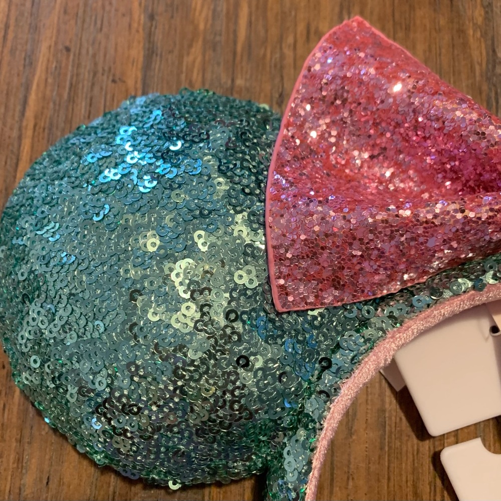 Disney Parks Pink Sugar Rush Minnie Mouse Ears Limited Bow Sequins Headband - Picture 6 of 10